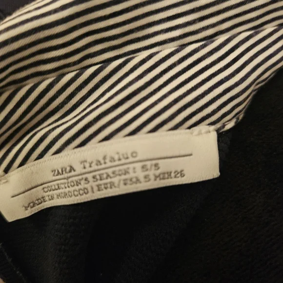 Zara Navy Collared Preppy Mini Dress - Size Small - Picture 7 of 8